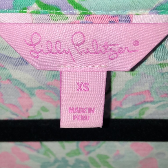 Lilly Pulitzer Southern Charm Poolside Blue Braylen Top! - Picture 5 of 7